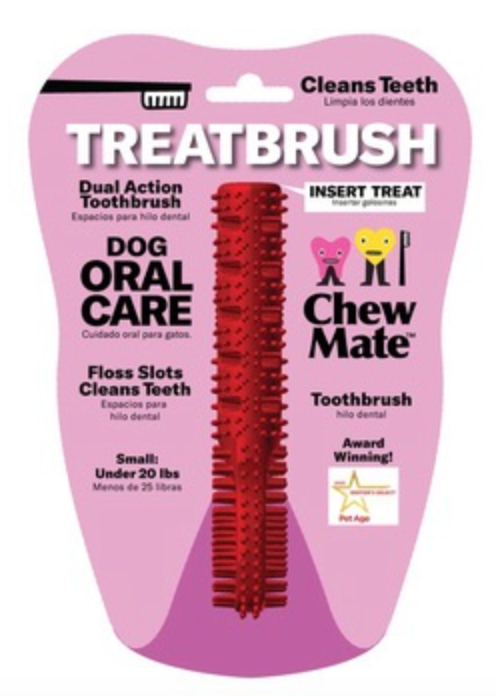Natural Rubber Dual Action TREATBRUSH Toothbrush Wholesale 8 Pack