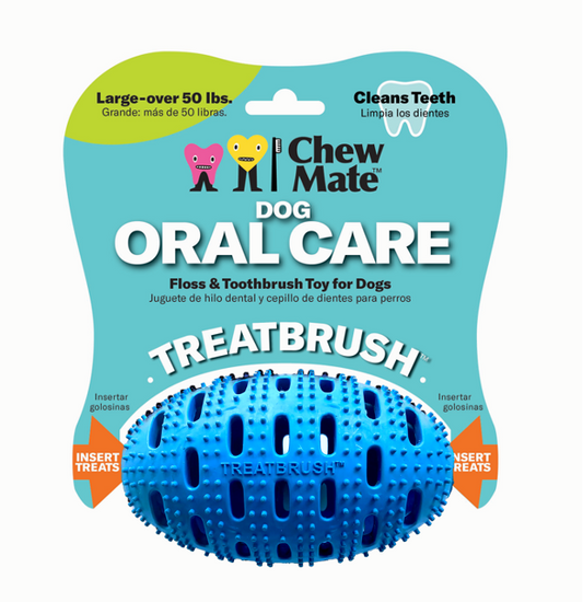 Natural Rubber Football Oral Care Toy for Large Dogs (over 50 Lbs)