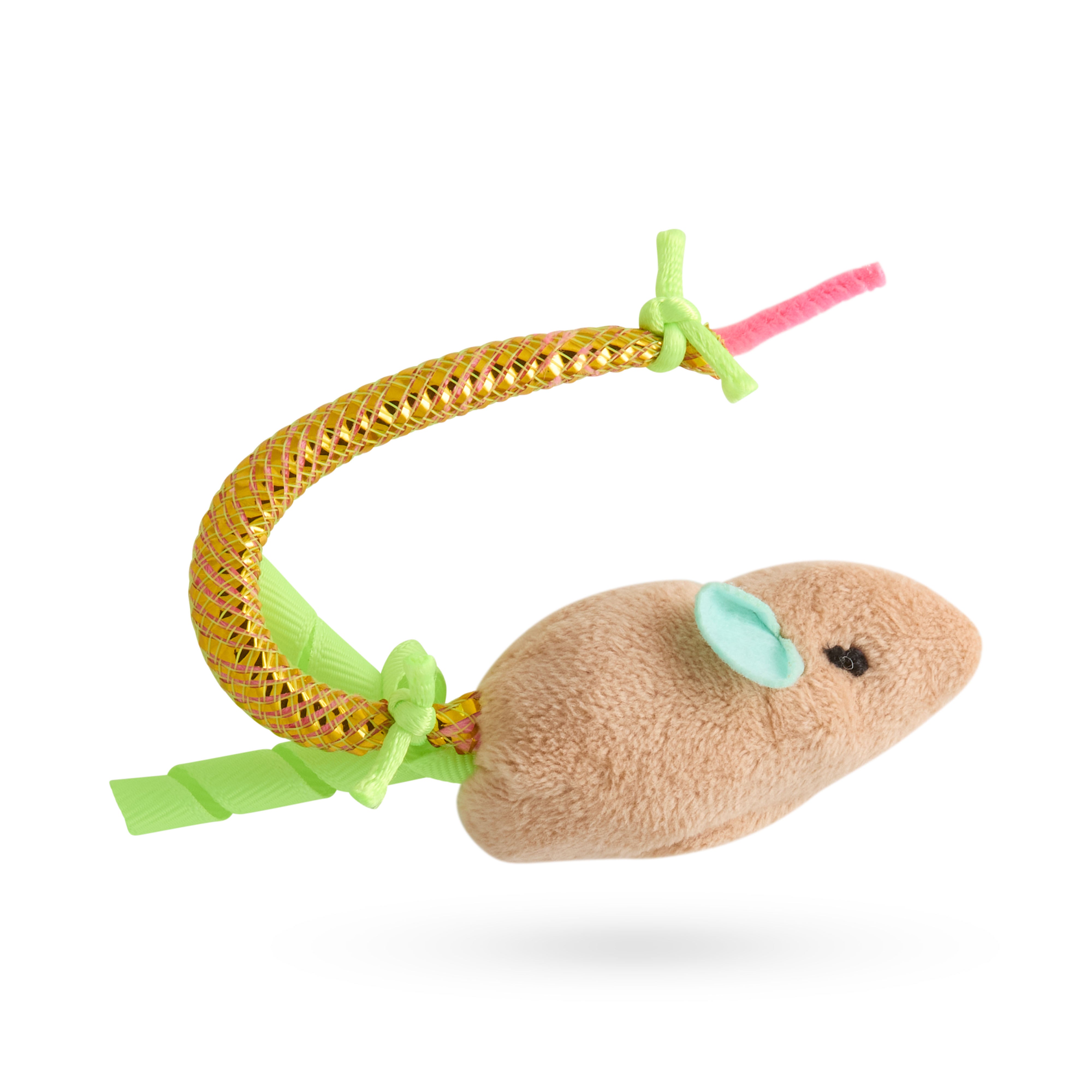 Plush Oral Care Floss & Treat Toothbrush Toy for Cats