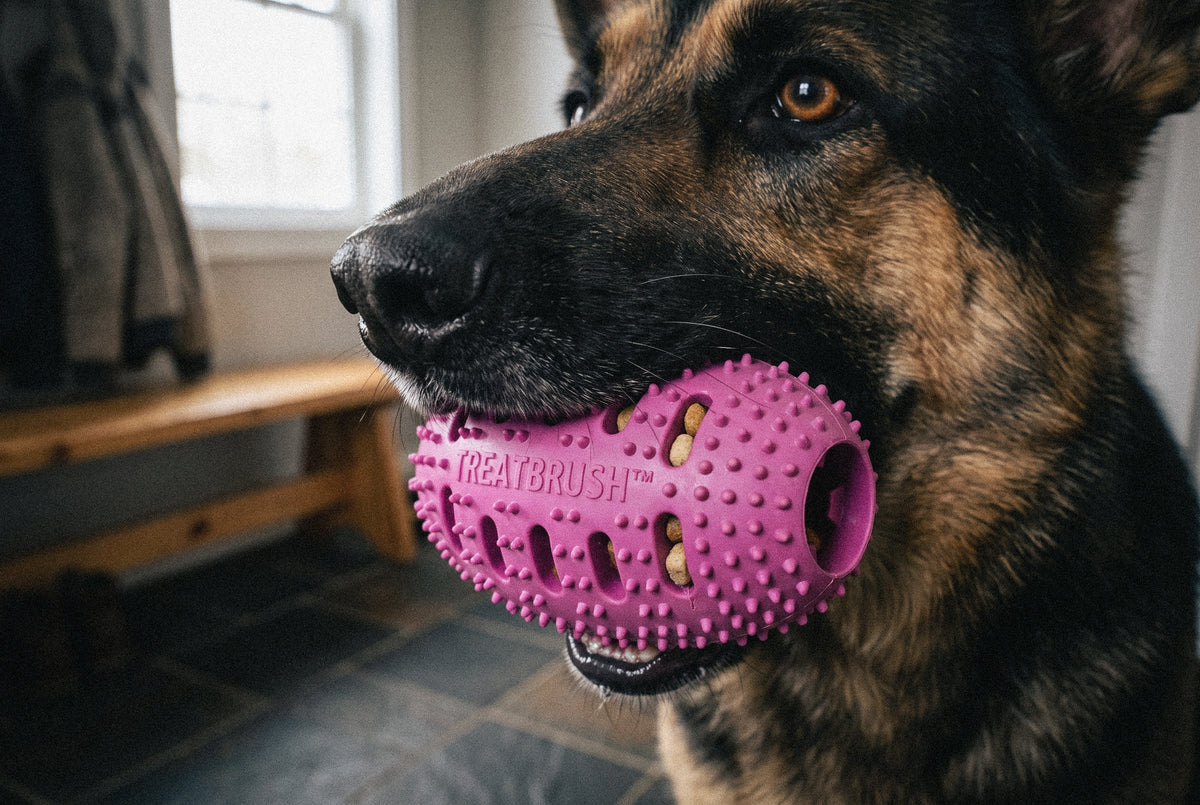 Natural Rubber Football Oral Care Toy 20 - 50 Lbs