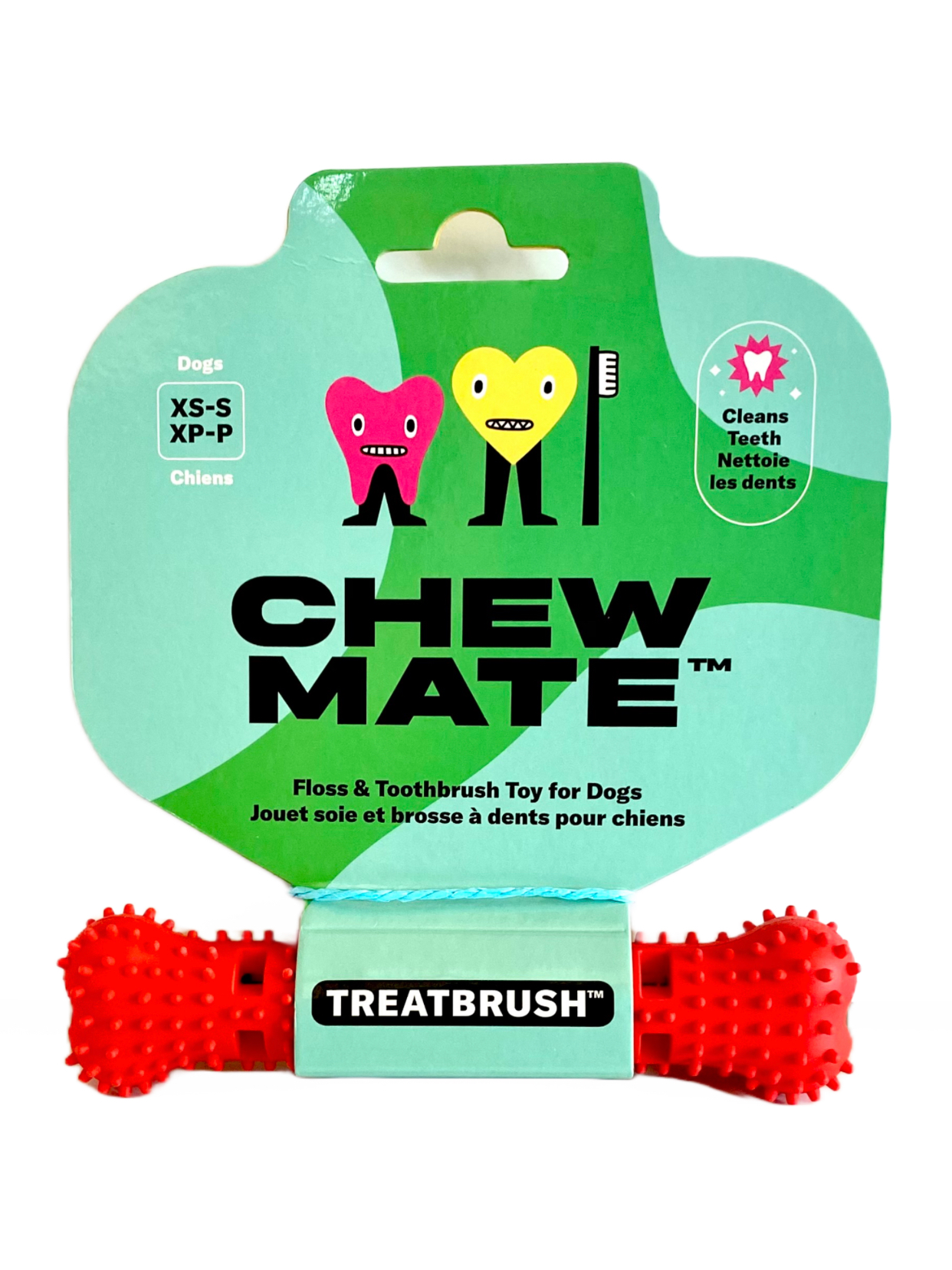 Natural Rubber Bone Toothbrush Toy
