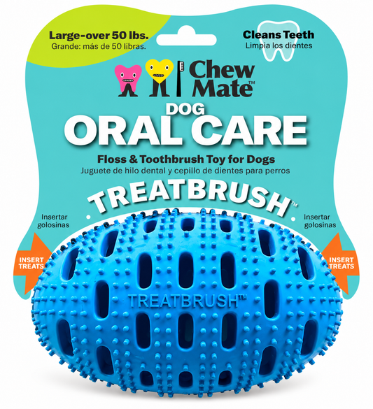 Natural Rubber Football Oral Care Toy >50 Lbs