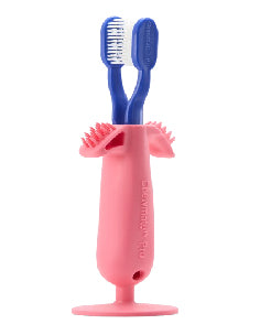 Insert selected pair of toothbrushes. (with bristles facing each other)